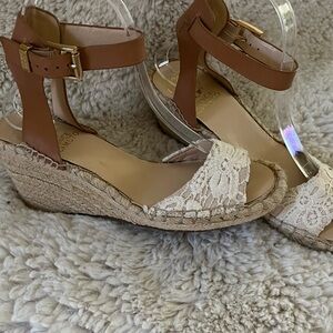 Vince Camuto Lace Wedge Sandals..NWOT